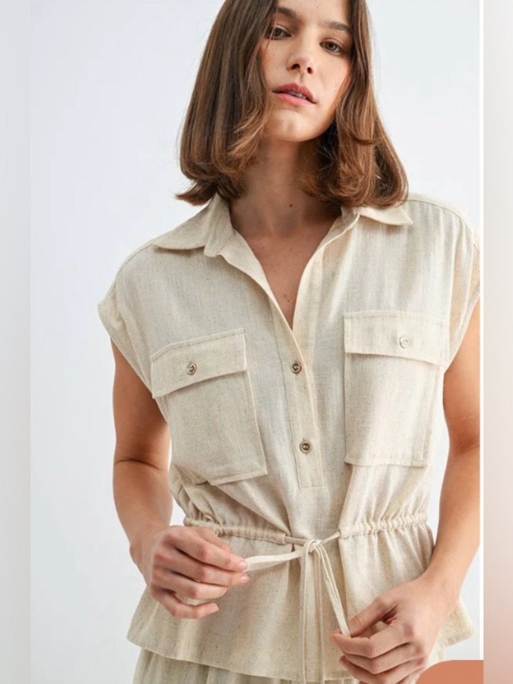 NWT Fun2Fun Linen Blend Top
